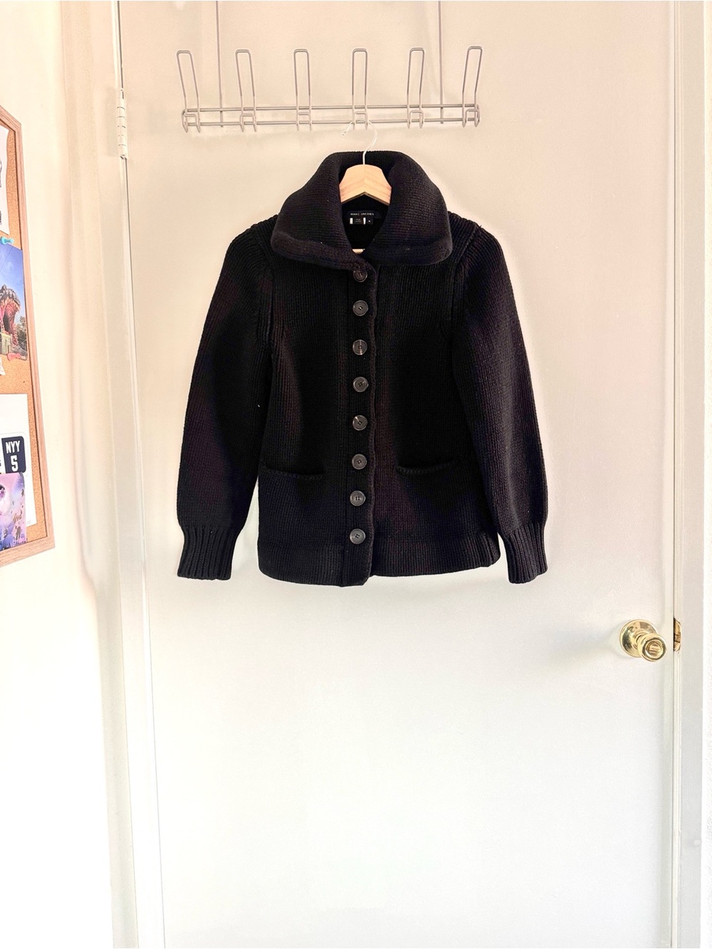Knit Collared Button-Up Sweater - Picture 2 of 4